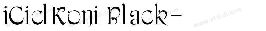 iCielKoni Black字体转换